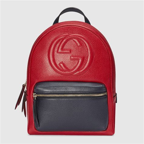 gucci soho backpack size|Soho leather backpack Gucci Red in Leather .